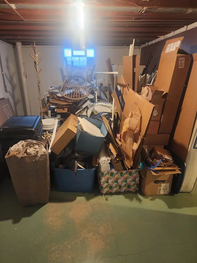 Roll-off dumpster container at job site for Concrete Dumpster Rental in Bellefonte